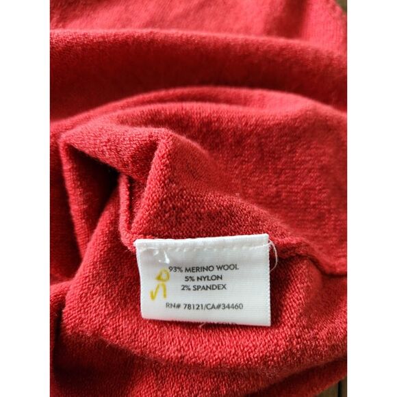 Eileen Fisher Red Merino Wool Blend Sleeveless Knit Tank Top | Size L - Picture 6 of 9